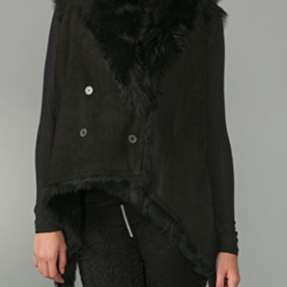 Alexander Wang Shearling Fur Vest, Size S